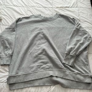 Aerie Oversized Gray Crewneck (Size Large)